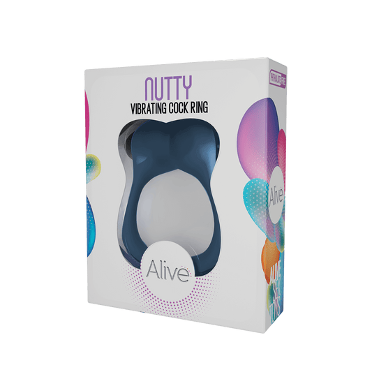 Alive Nutty Vibrating Cock Ring Blue - Hashtag Desire
