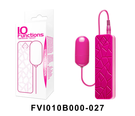 10 Functions Vibrating Bullet Red - Hashtag Desire