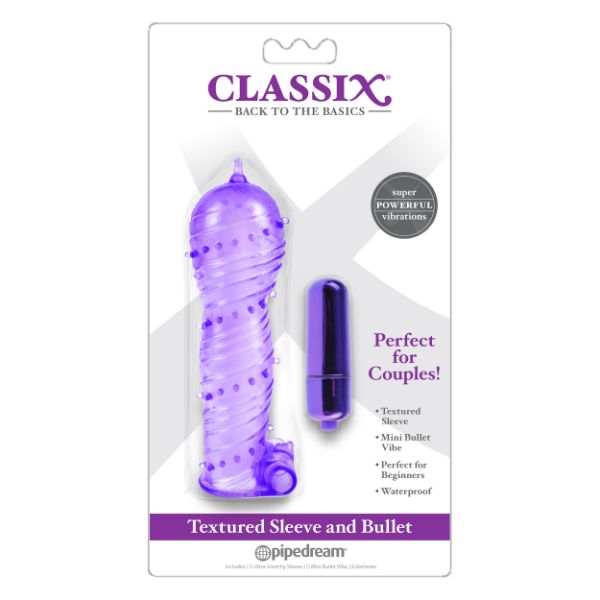 Classix Textured Sleeve & Bullet Purple - Hashtag Desire