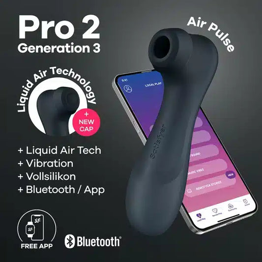 Satisfyer Pro 2 Generation 3 Black - Bluetooth/App - Hashtag Desire