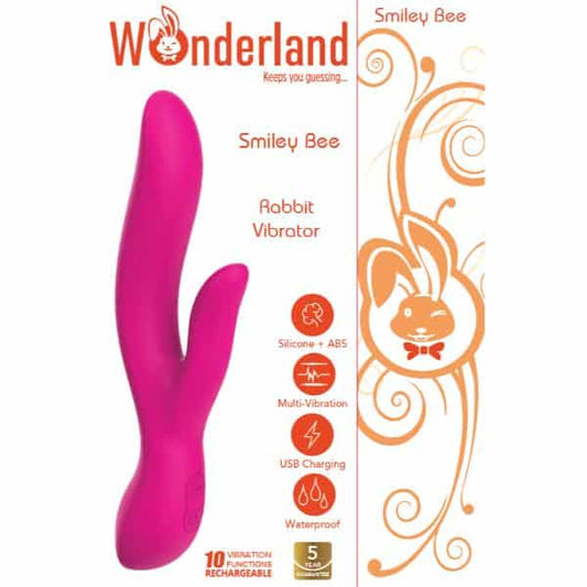 Wonderland Smiley Bee Rechargeable Hot Pink